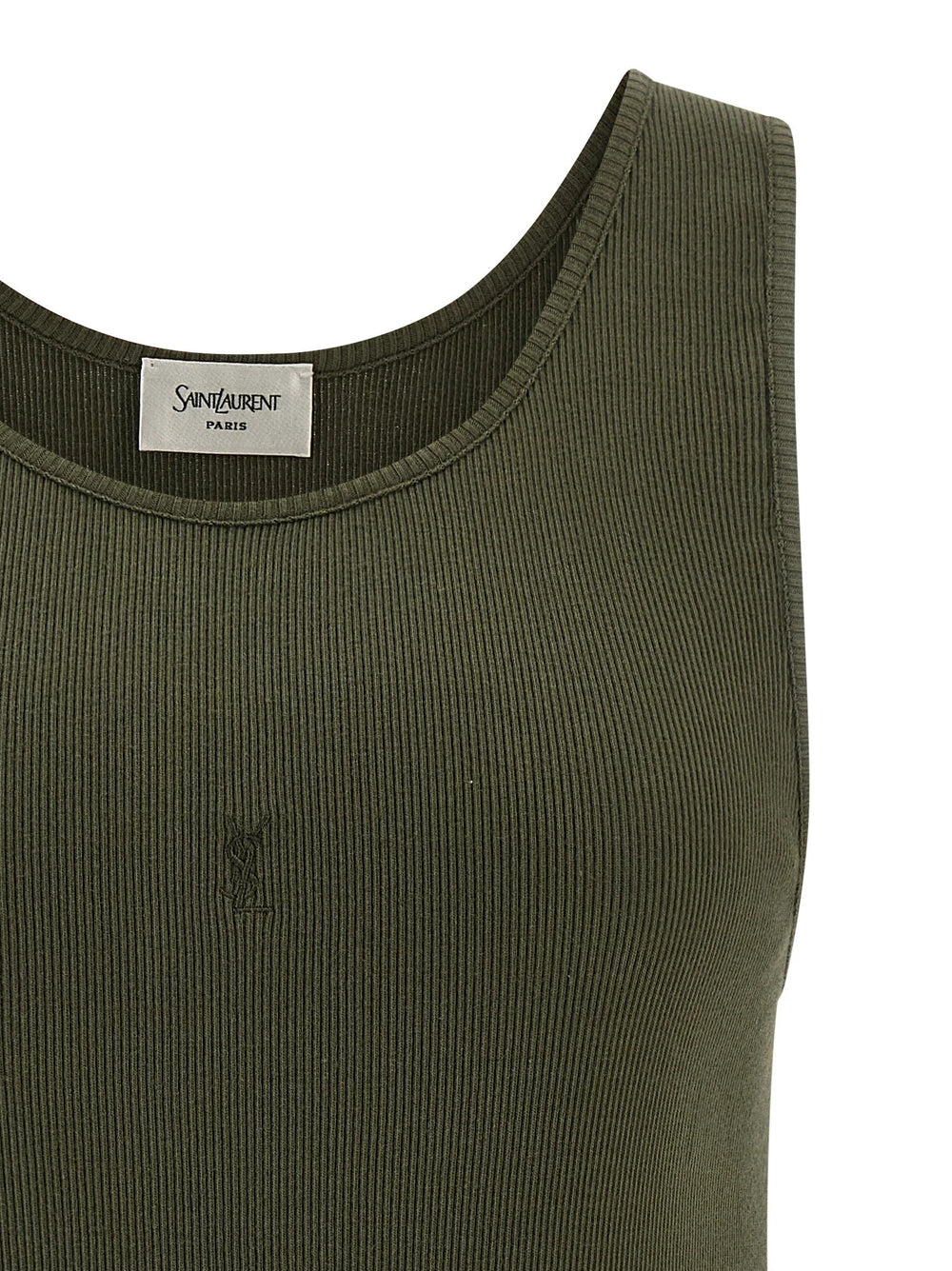 Saint Laurent Bicolor Cotton Tank Tops - M