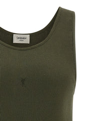 Saint Laurent Bicolor Cotton Tank Tops - M