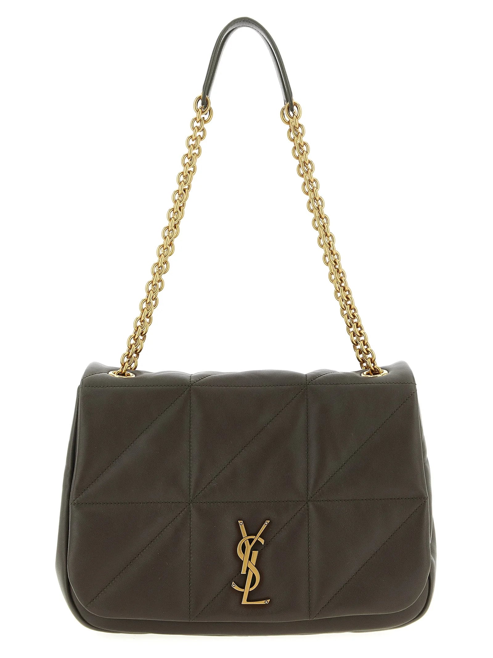Saint Laurent Bicolor Lamb Leather Shoulder Bag
