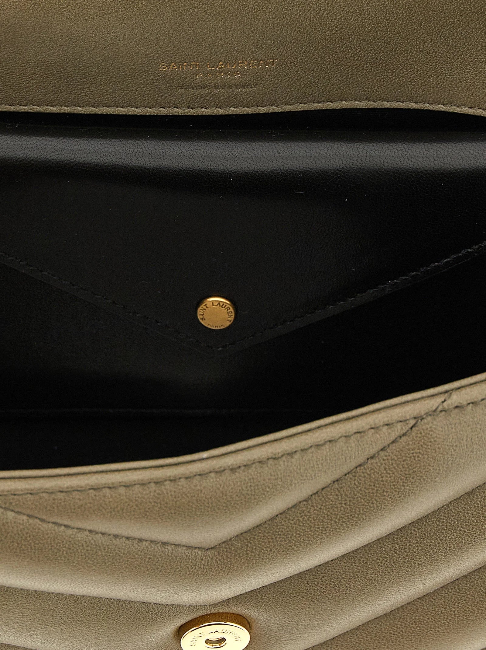 Saint Laurent Bicolor Lamb Leather Shoulder Bag