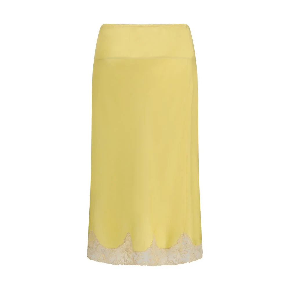 Saint Laurent Bicolor Silk Midi Skirt - IT42 | L