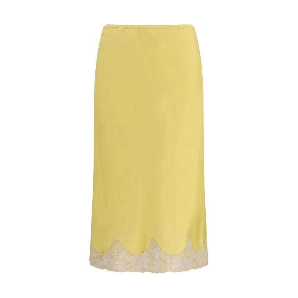 Saint Laurent Bicolor Silk Midi Skirt - IT42 | L