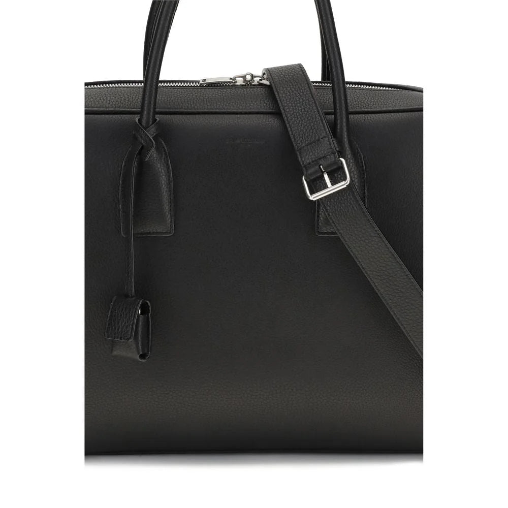Saint Laurent Black Calf Leather Bos Taurus Handbag