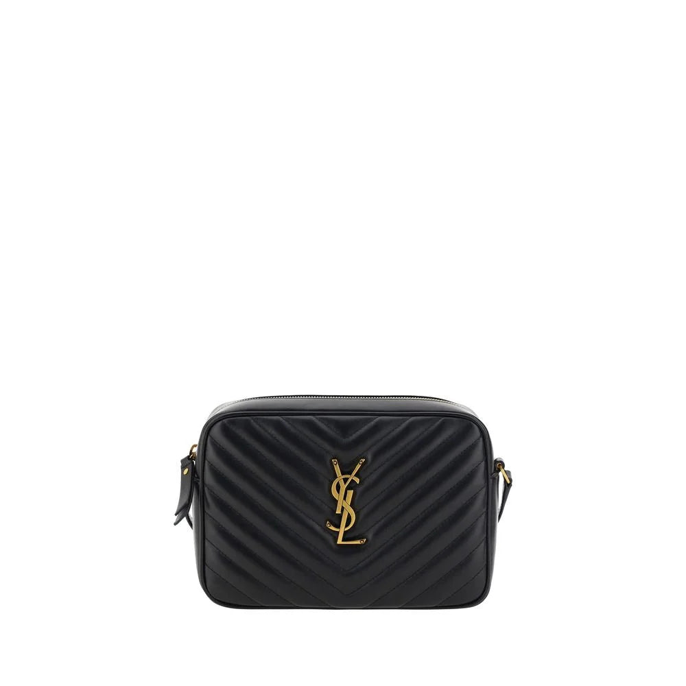 Borsa a tracolla in pelle di vitello Bos Taurus nera Saint Laurent
