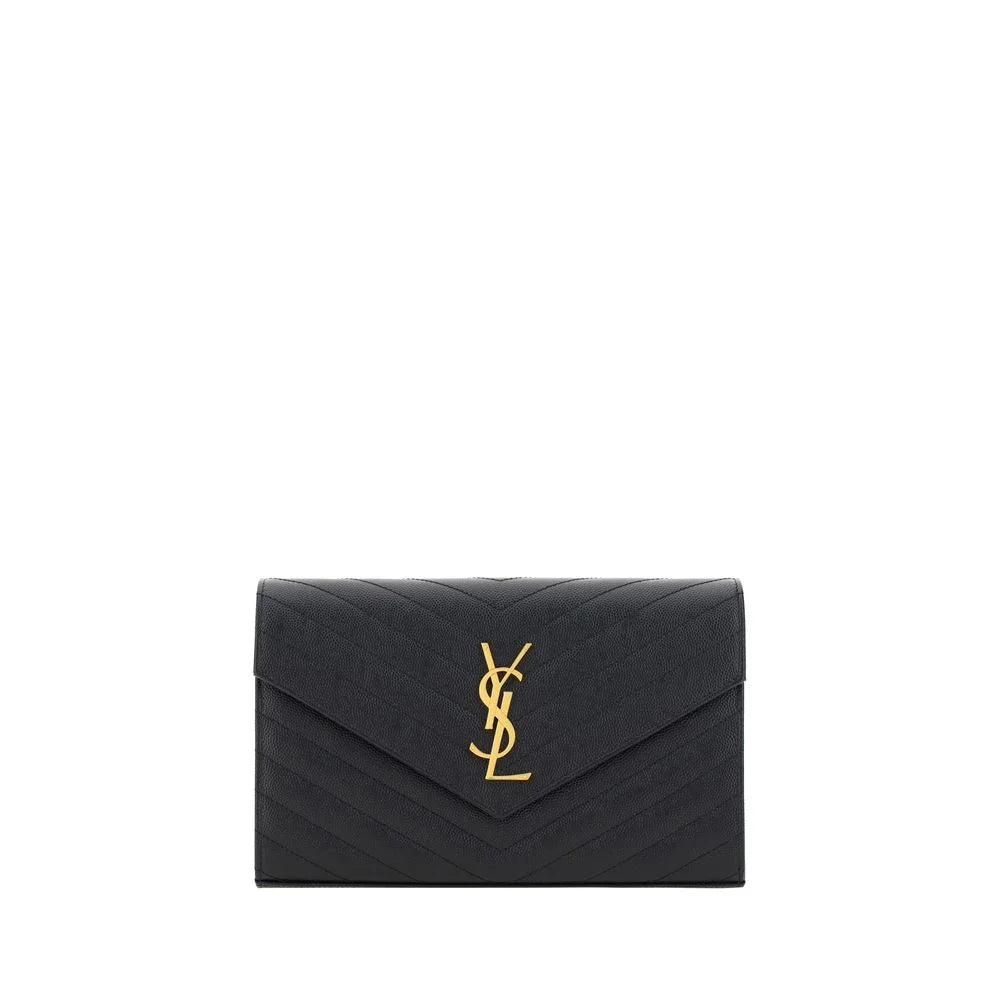Saint Laurent Černá Kožená Taška přes Rameno Bos Taurus