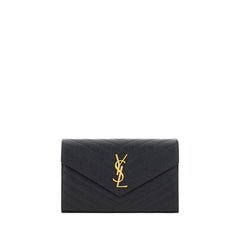 Saint Laurent Černá Kožená Taška přes Rameno Bos Taurus