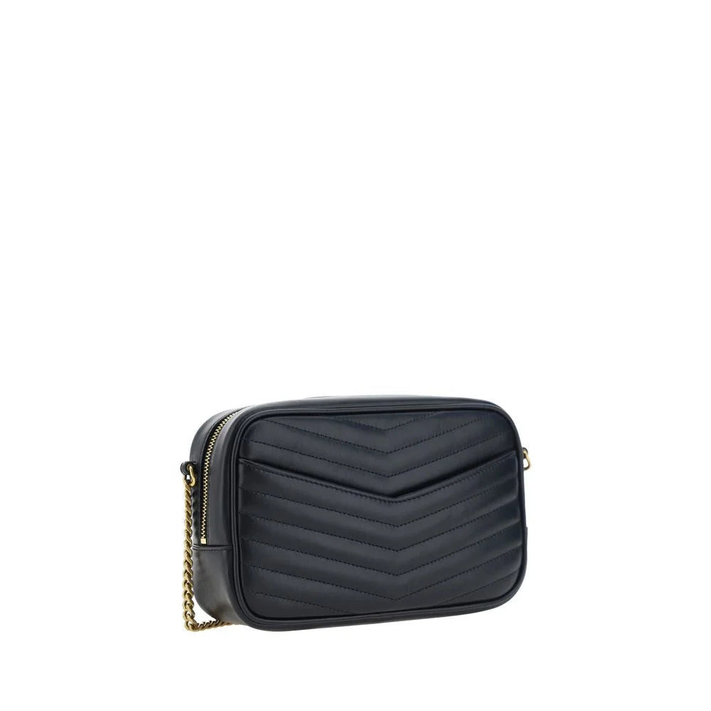 Borsa a tracolla Saint Laurent in pelle di vitello nera Bos Taurus
