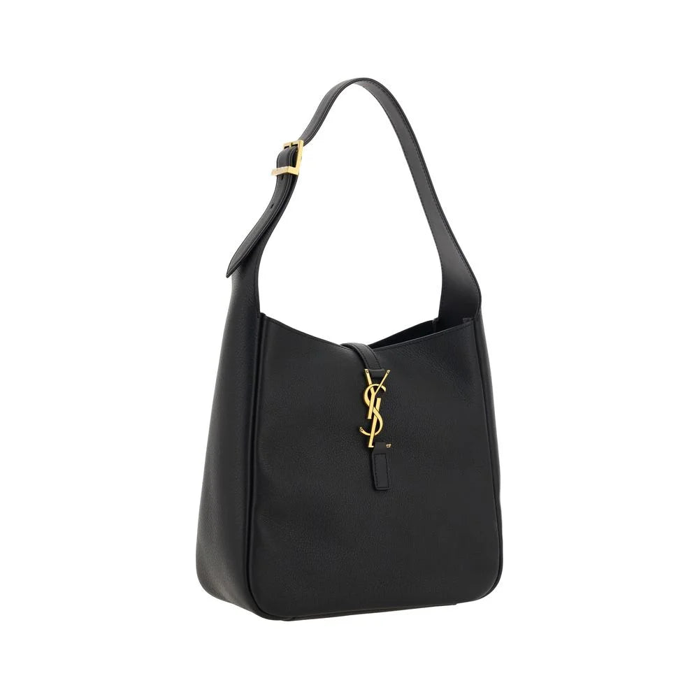Saint Laurent Black Calf Leather Bos Taurus Shoulder Bag