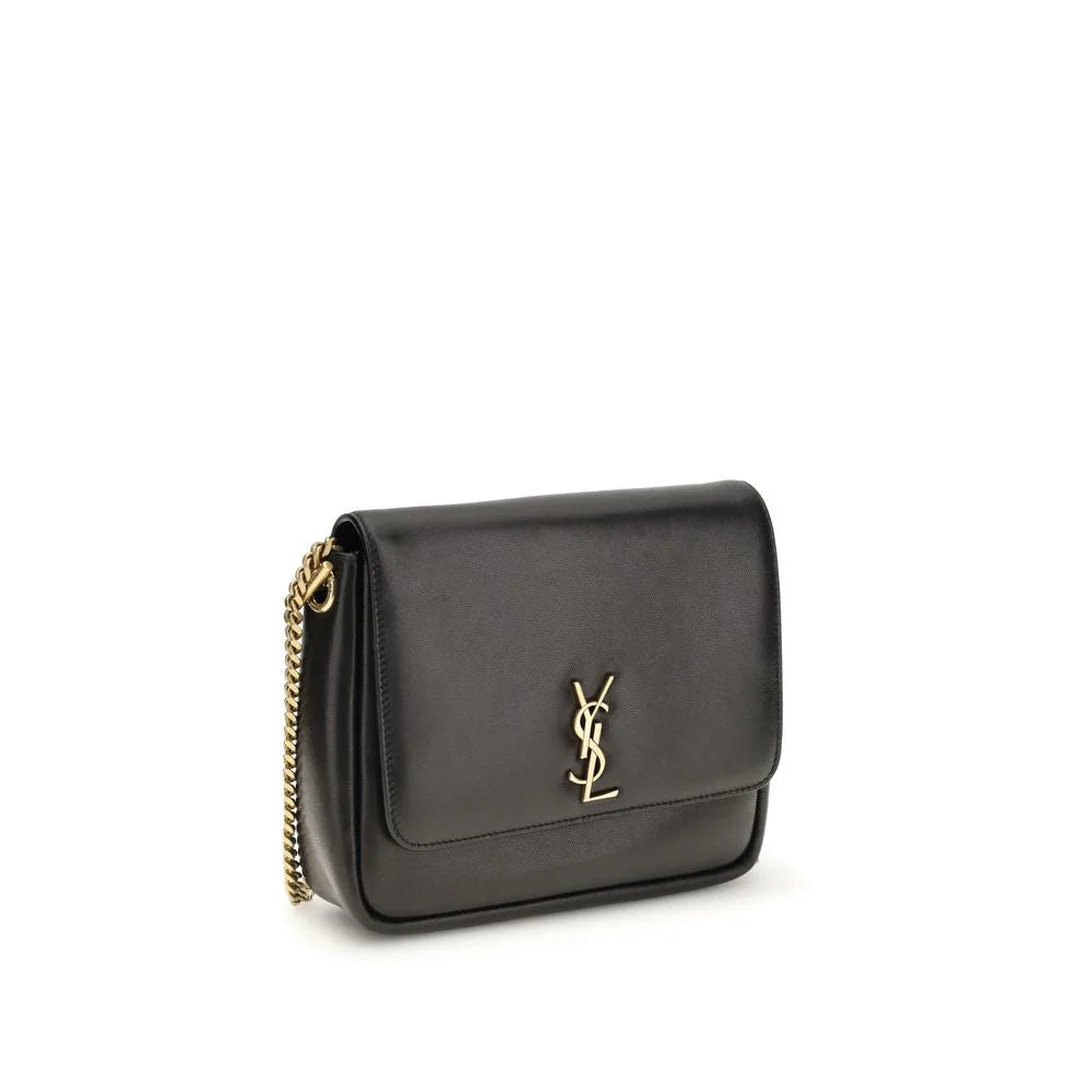 Saint Laurent Black Calf Leather Bos Taurus Shoulder Bag