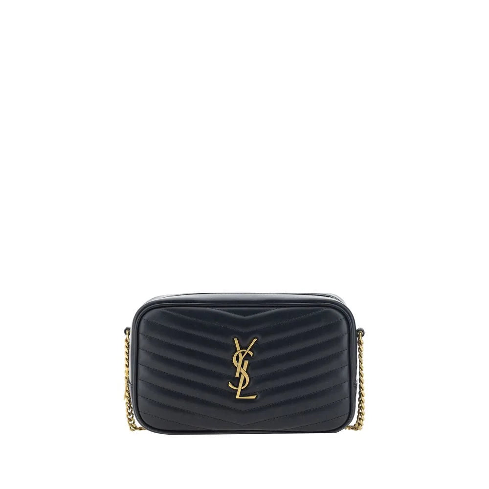 Borsa a tracolla Saint Laurent in pelle di vitello nera Bos Taurus
