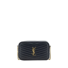 Borsa a tracolla Saint Laurent in pelle di vitello nera Bos Taurus