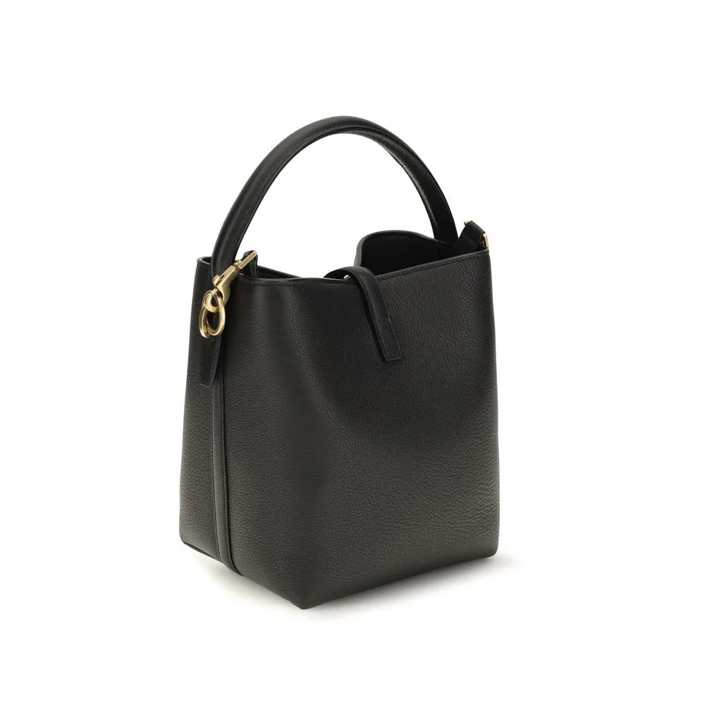 Saint Laurent Black Calf Leather Bos Taurus Shoulder Bag