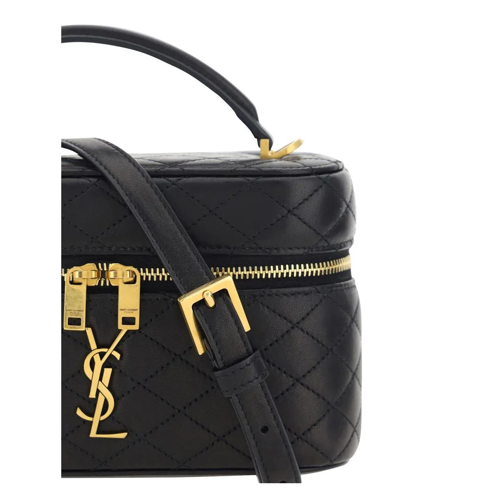 Saint Laurent Black Calf Leather Bos Taurus Shoulder Bag