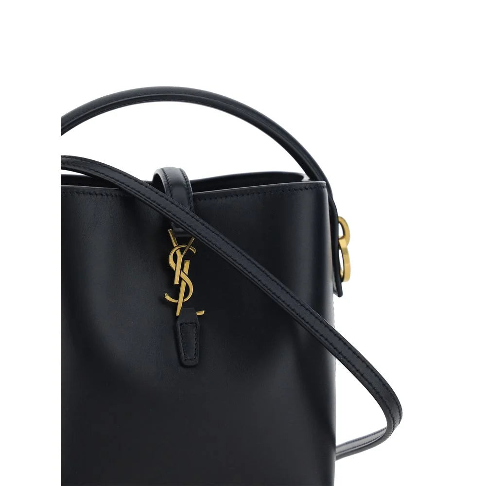 Saint Laurent Black Calf Leather Bos Taurus Shoulder Bag