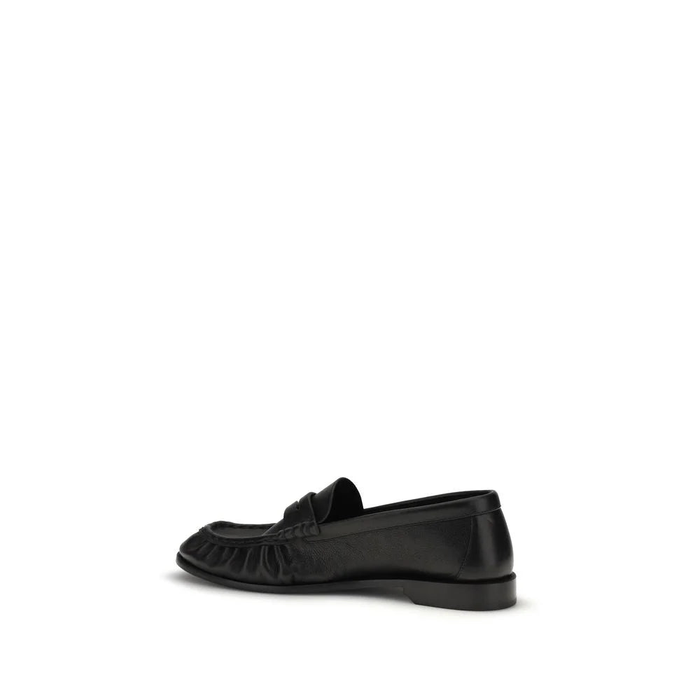 Saint Laurent Black Calf Leather Bos Taurus Slip-On Loafers - EU42.5/US9.5