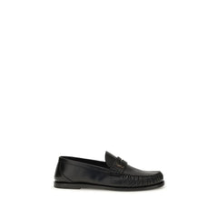 Saint Laurent Black Calf Leather Bos Taurus Slip-On Loafers - EU37.5/US7.5