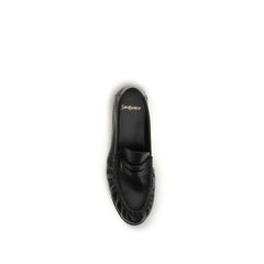 Saint Laurent Black Calf Leather Bos Taurus Slip-On Loafers - EU42.5/US9.5