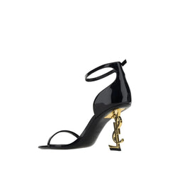 Saint Laurent černé sandály na jehlovém podpatku z teletiny Bos Taurus - EU40/US10