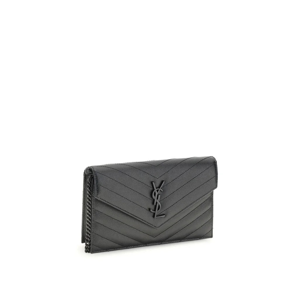 Saint Laurent Black Calf Leather Bos Taurus Wallet