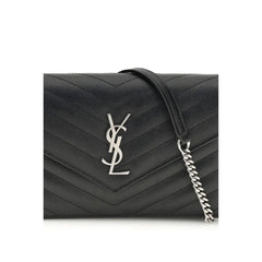 Carteira Saint Laurent Preto Couro de Vaca Bos Taurus