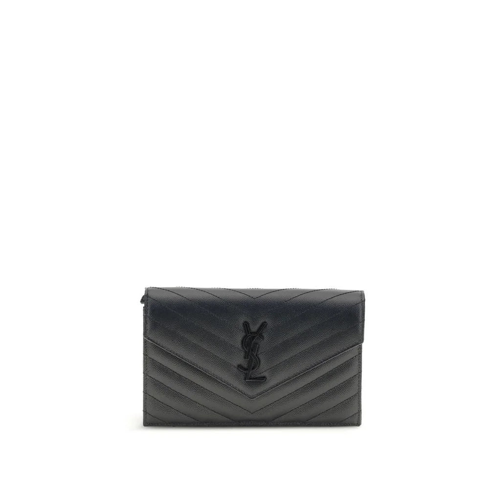 Saint Laurent Black Calf Leather Bos Taurus Wallet