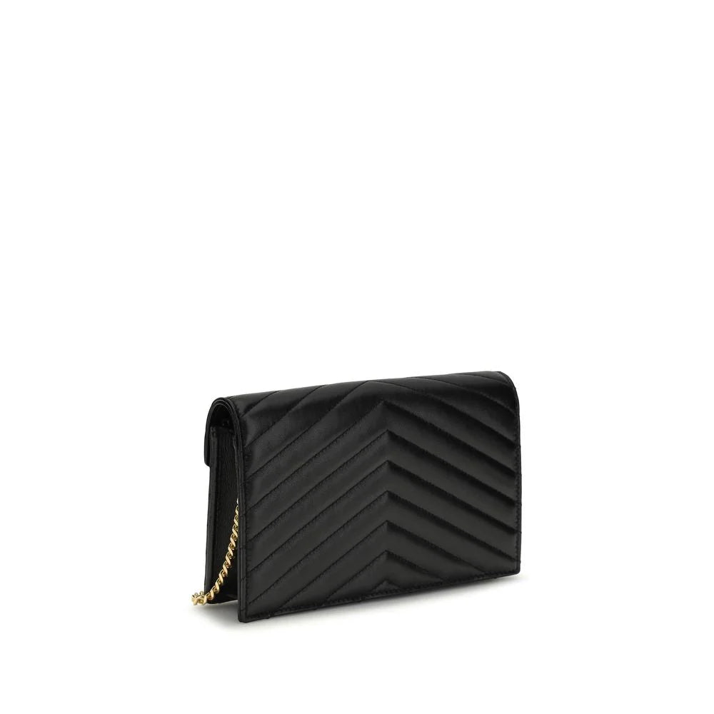 Saint Laurent Black Calf Leather Bos Taurus Wallet