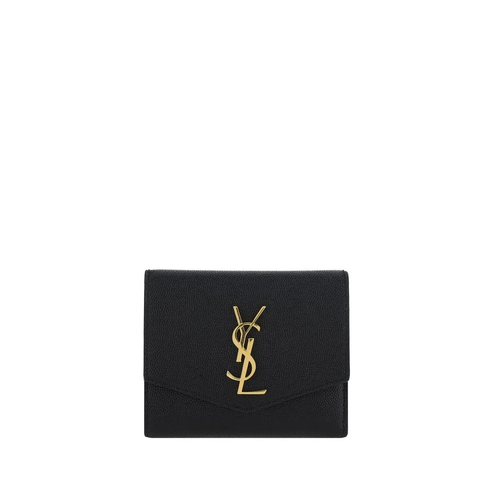 Saint Laurent Black Calf Leather Bos Taurus Wallet