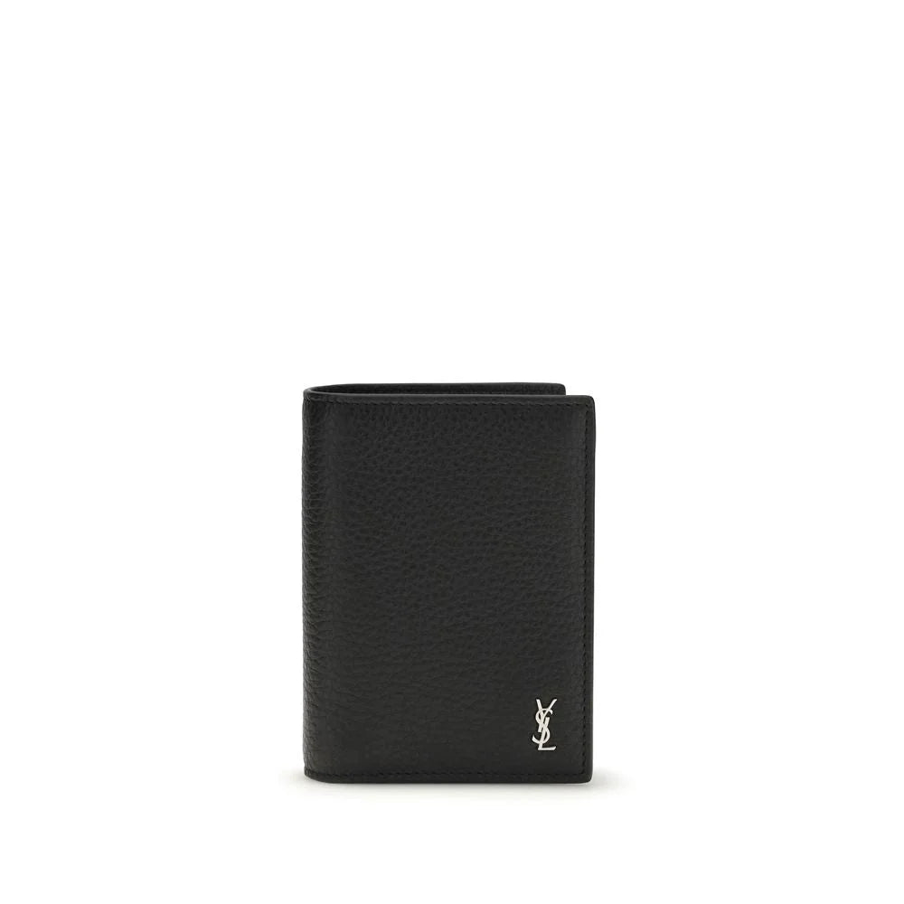 Saint Laurent Black Calf Leather Bos Taurus Wallet
