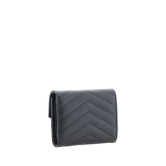 Saint Laurent Black Calf Leather Bos Taurus Wallet