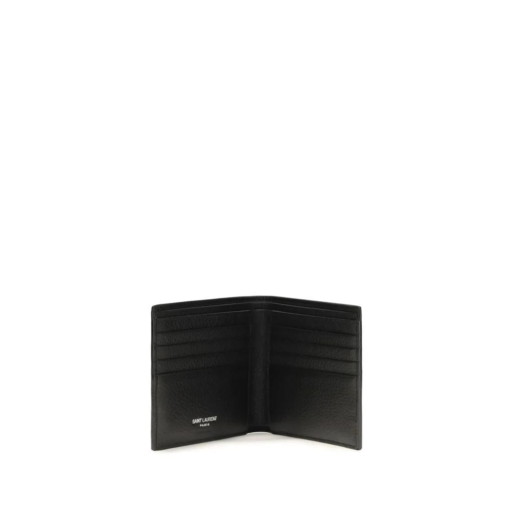 ארנק עור פרות' חום של Saint Laurent