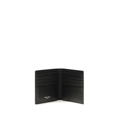 ארנק עור פרות' חום של Saint Laurent