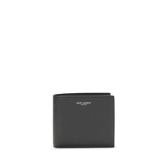 Saint Laurent Svart Kalveskinn Bos Taurus Lommebok