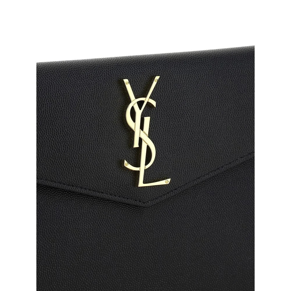 Saint Laurent Black Calf Leather Bos Taurus Wallet