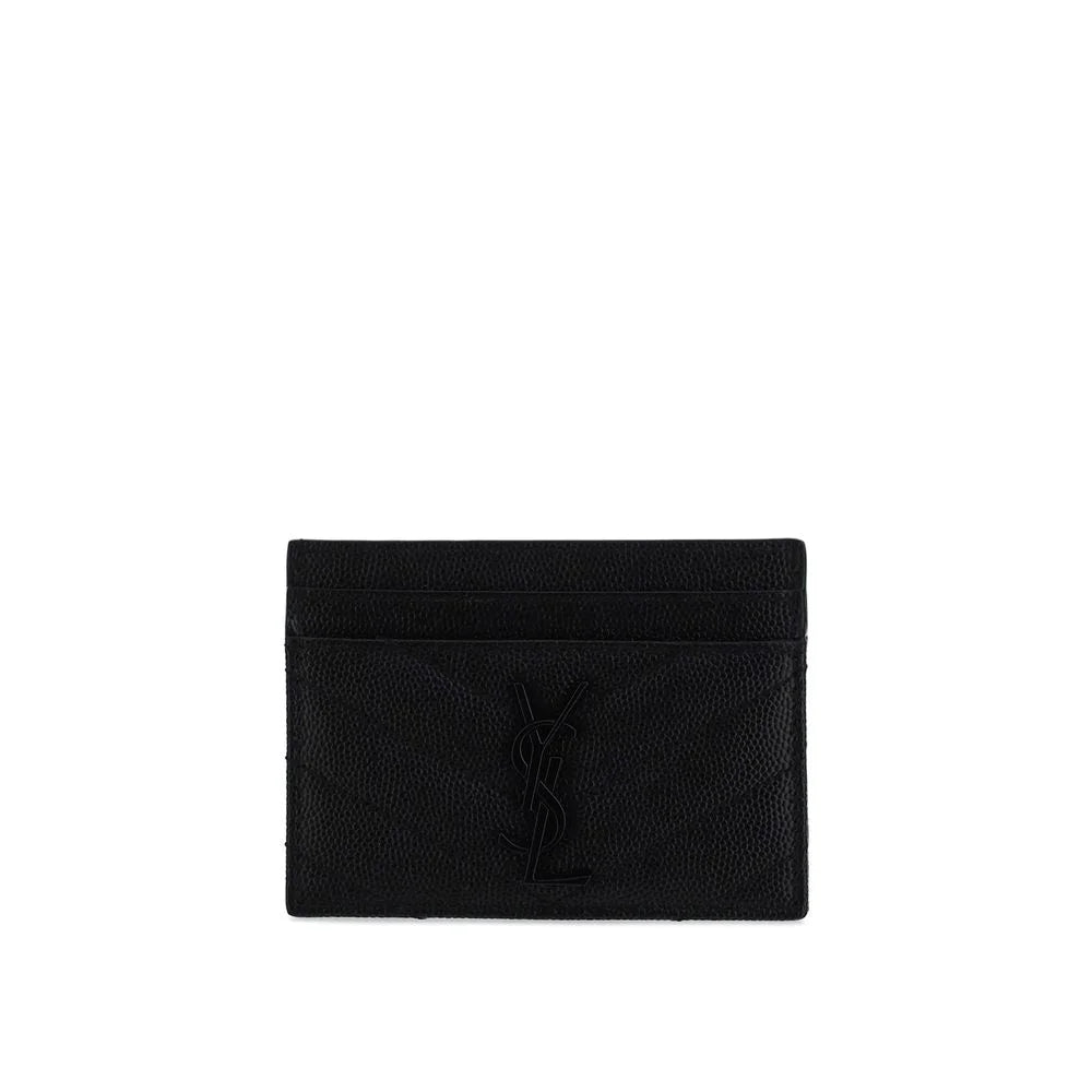 Saint Laurent Black Calf Leather Bos Taurus Wallet