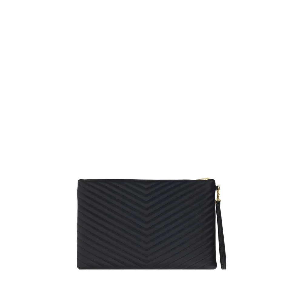 Saint Laurent Black Calf Leather Bos Taurus Wallet
