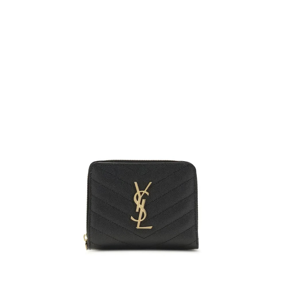Saint Laurent Černá peněženka z telecí kůže Bos Taurus