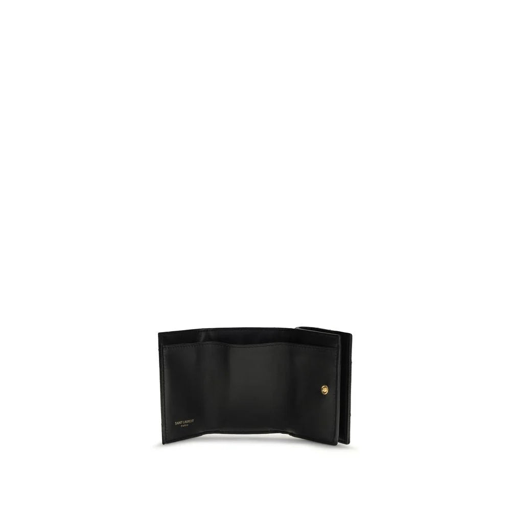 Saint Laurent Black Calf Leather Bos Taurus Wallet