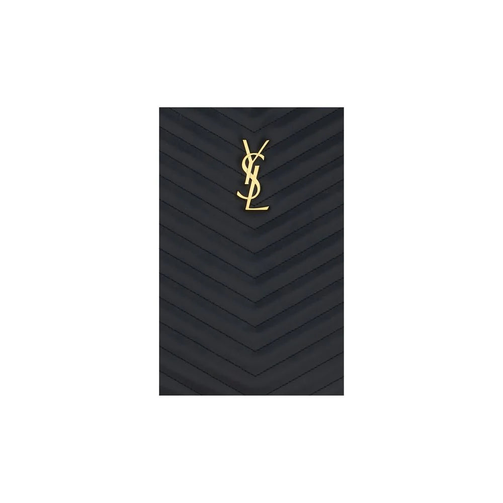 Saint Laurent Black Calf Leather Bos Taurus Wallet