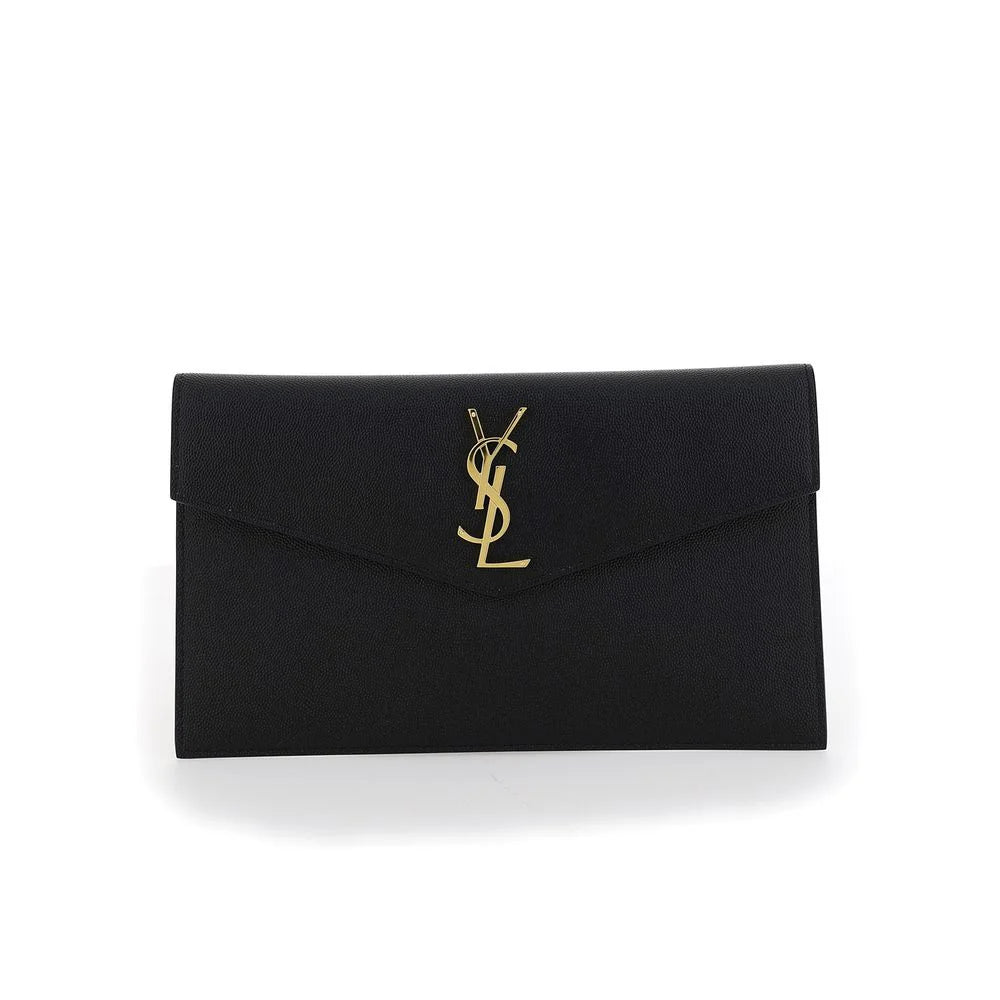 Saint Laurent Black Calf Leather Bos Taurus Wallet