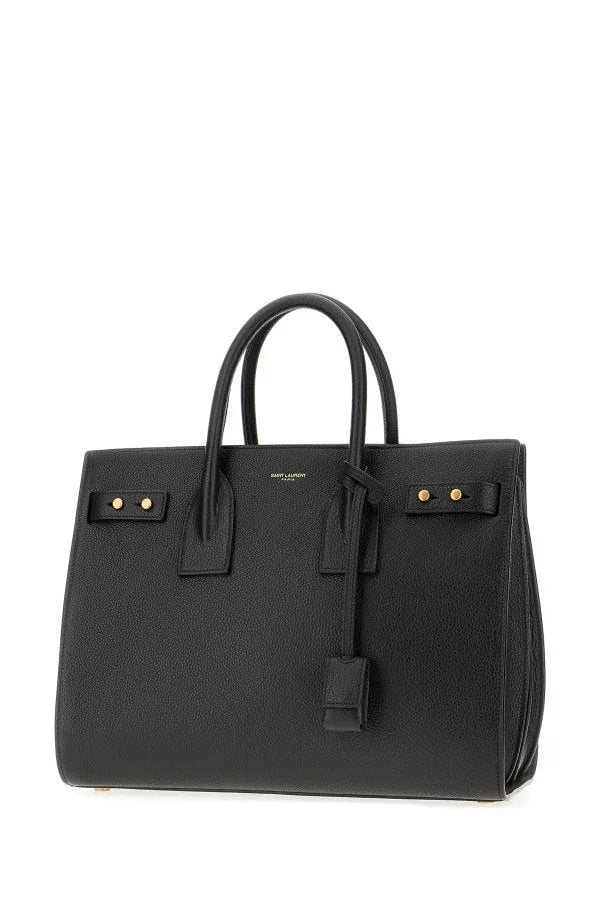 Saint Laurent Black Calf Leather Sac De Jour Handbag - Satchel Bags