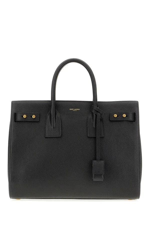 Saint Laurent Black Calf Leather Sac De Jour Handbag - Satchel Bags