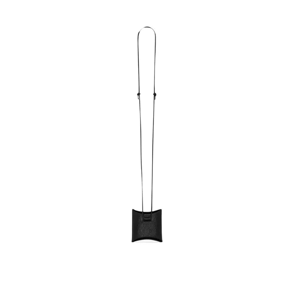 Saint Laurent Θήκη Airpod από δέρμα μοσχαριού σε μαύρο χρώμα