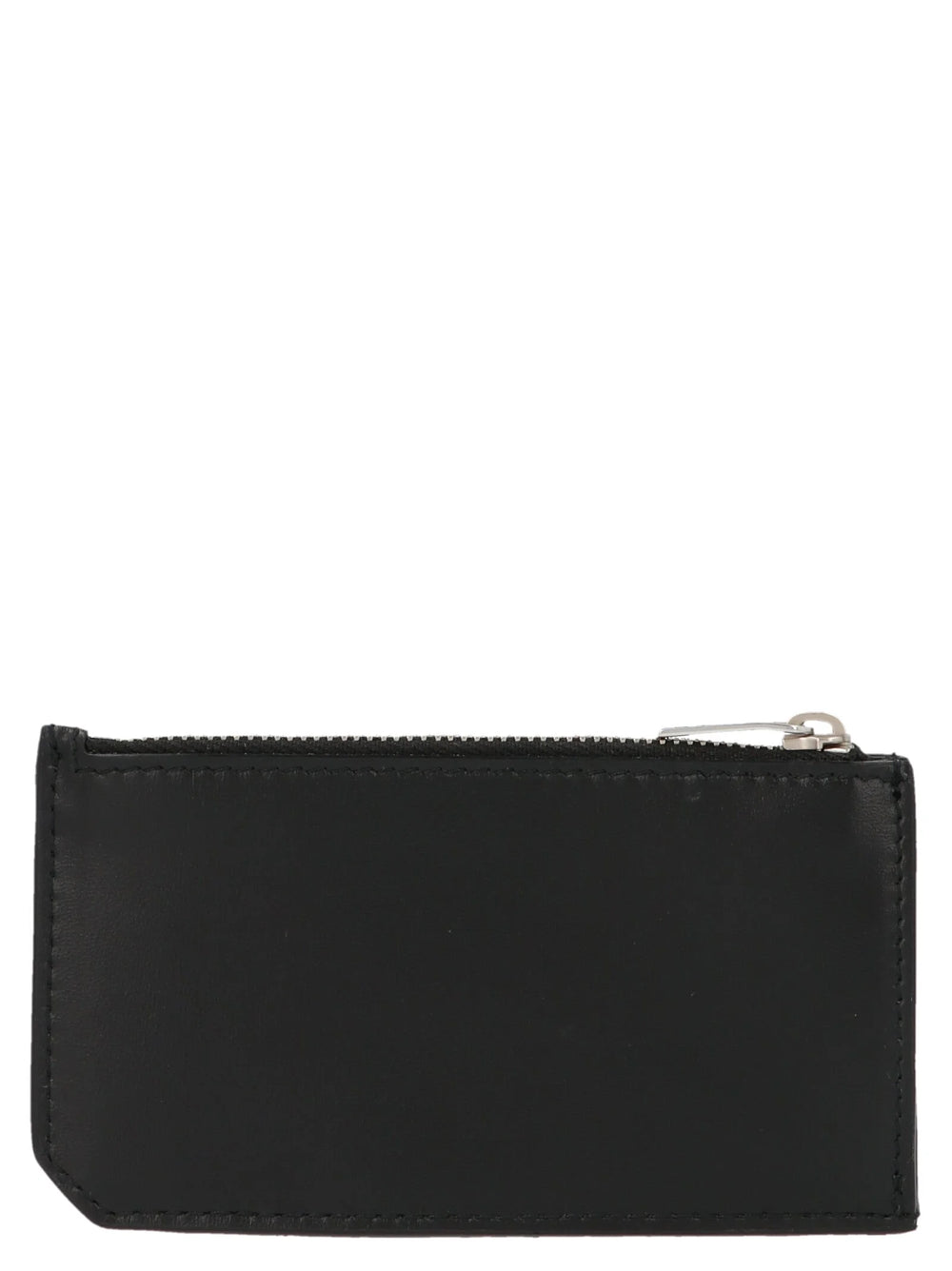 Porta-cartões em couro preto Saint Laurent