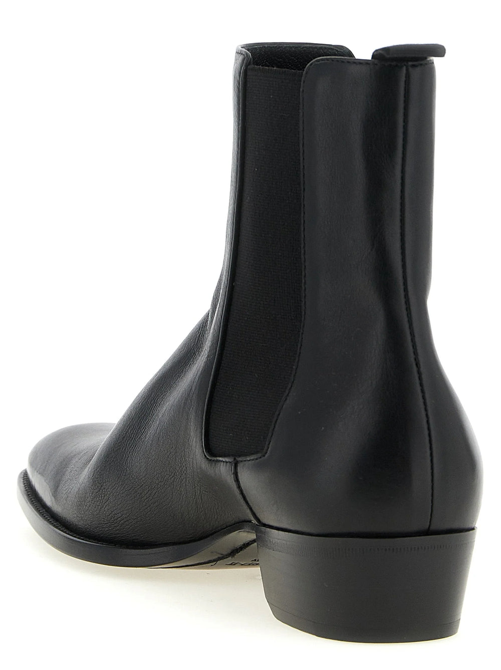 Saint Laurent Black Calfskin Chelsea Boots