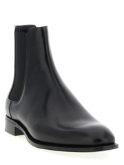 Saint Laurent Black Calfskin Chelsea Boots - EU 40 | US 7