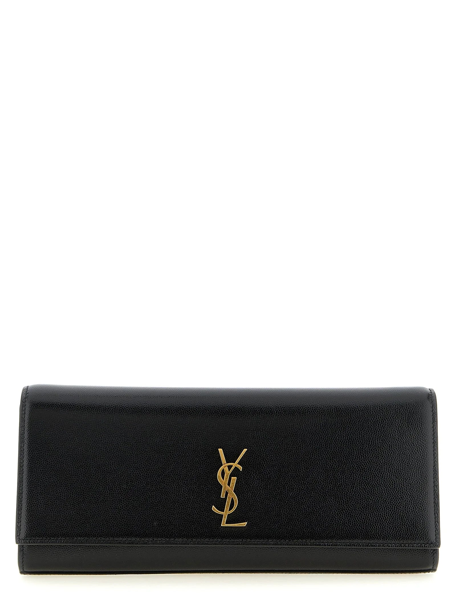 Saint Laurent Black Calfskin Clutch Bag