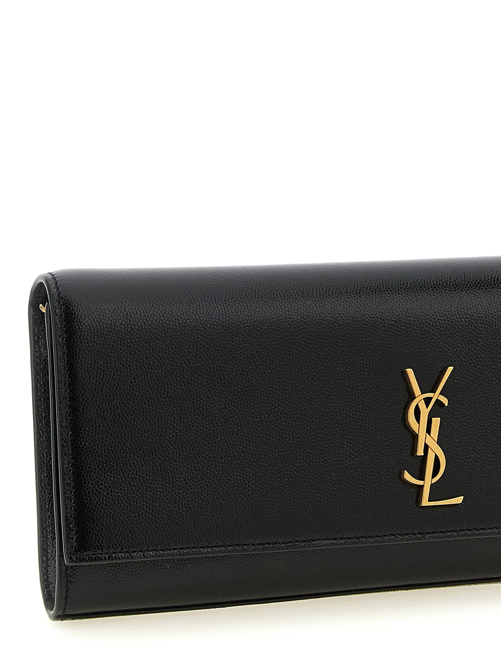 Saint Laurent Black Calfskin Clutch Bag