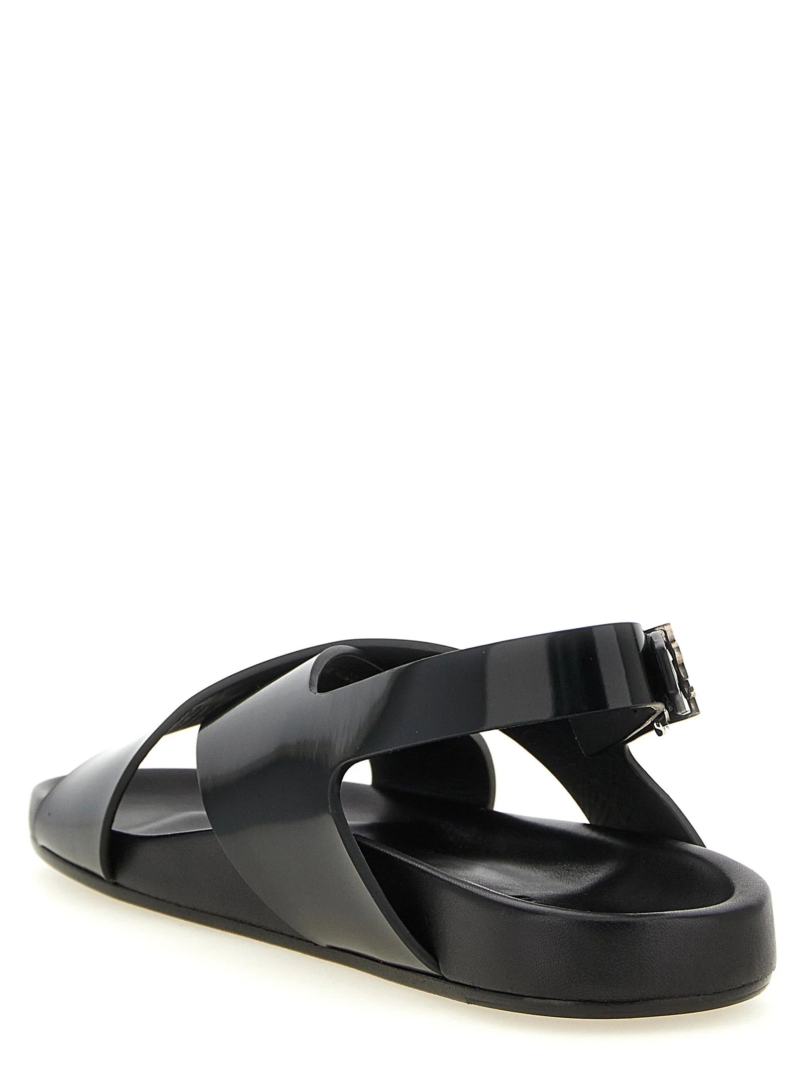 Saint Laurent Black Calfskin Flat Sandals - EU 42 | US 9