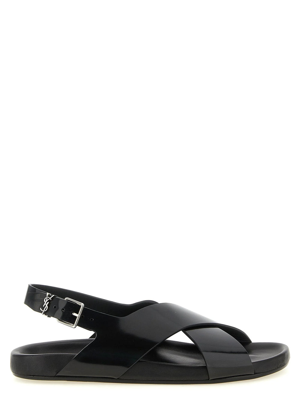 Saint Laurent Black Calfskin Flat Sandals - EU 42 | US 9