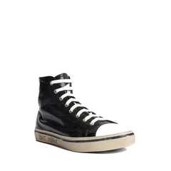 Saint Laurent Black Calfskin High Top Sneakers - EU41/US8